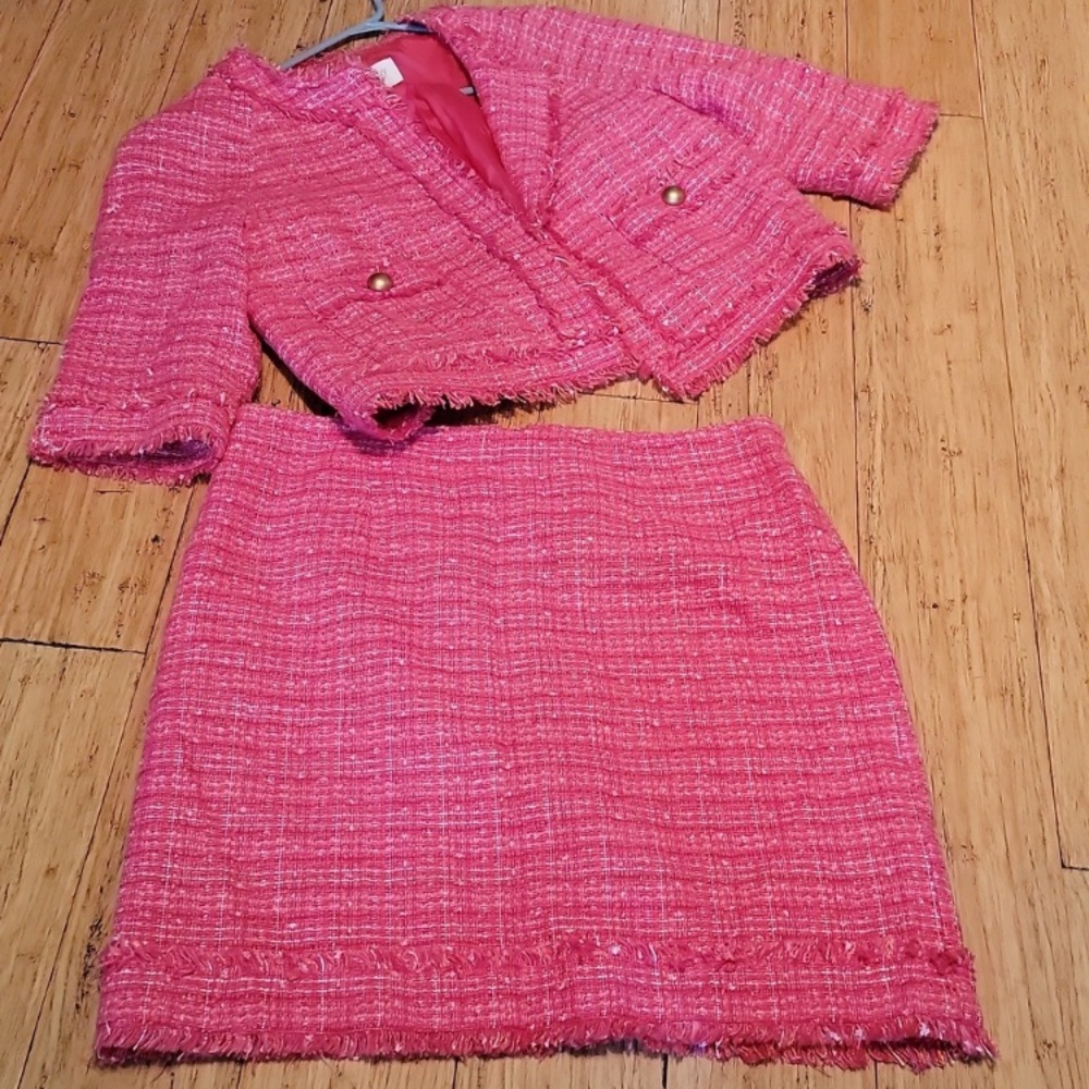 nwot laundry by shelli segal tweed set